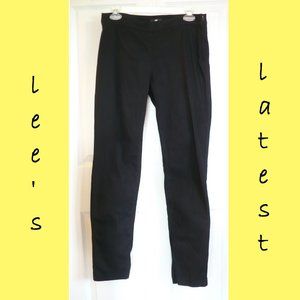 H & M Side Zip Black Career Slacks/Pants Size 10